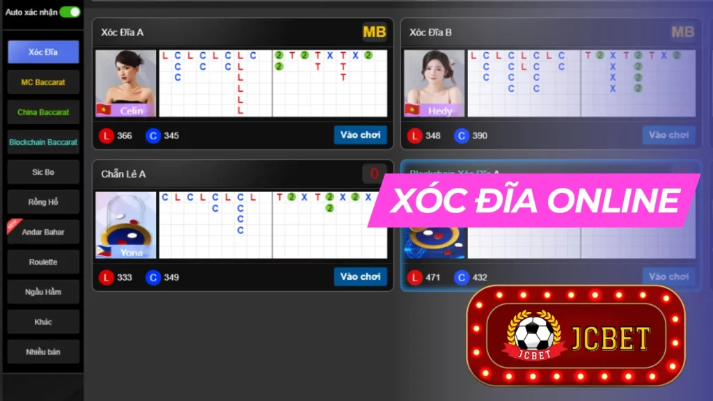 Chơi xóc đĩa online